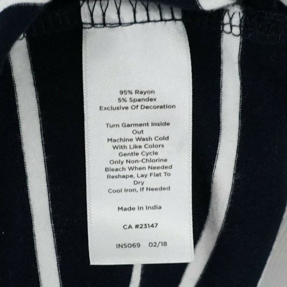 TALBOTS Black White Pink Long Elastic Summer Dress - Picture 7 of 7